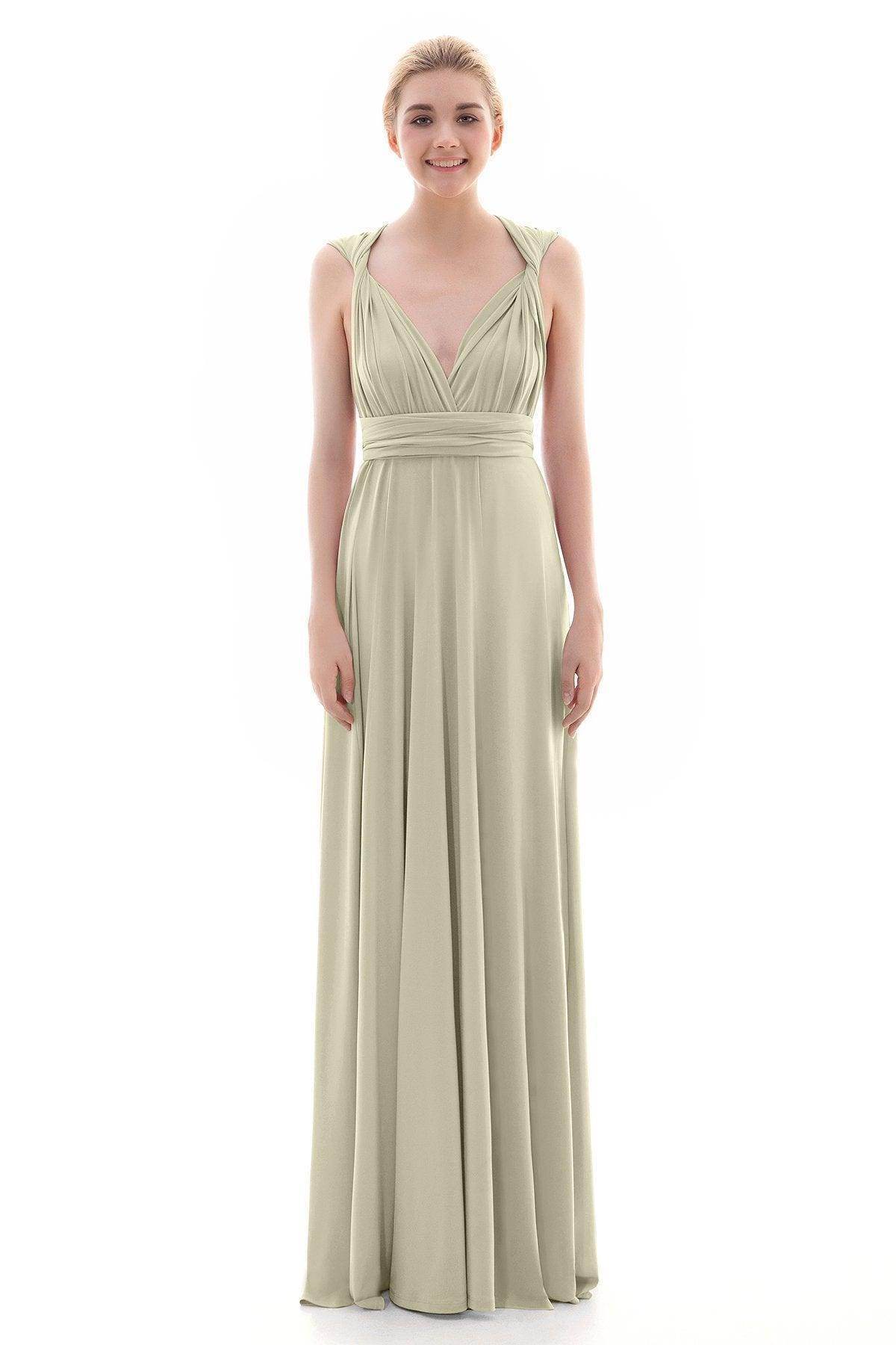 Sheath Floor Length Knitted Bridesmaid Dress COEF16001PS - COCOMELODY